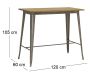 Ensemble table haute et tabourets métal industriel - 815