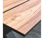 Ensemble table de jardin avec bancs en aluminium et HPL effet bois Vancouver - 6