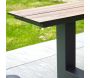 Ensemble table de jardin avec bancs en aluminium et HPL effet bois Vancouver - 5