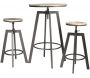 Ensemble table mange debout avec 2 tabourets Aria