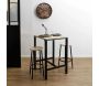 Ensemble table mange debout avec 2 tabourets Loka - THE HOME DECO FACTORY
