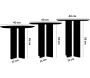 Ensemble de 3 tables d'appoint Leo - ASI-1996