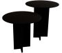 Ensemble de 2 tables d'appoint en aggloméré Leo