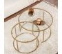 Ensemble de 2 tables gigognes rondes en métal et verre Auruma - 5