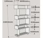 Etagère en aggloméré Blok - ASI-0365