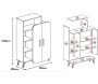 Etagère en aggloméré avec portes fermées Form - ASI-0739