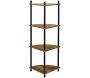 Etagère d'angle 4 niveaux en mdf imitation acacia - THE HOME DECO FACTORY