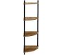 Etagère d'angle 4 niveaux en mdf imitation acacia - CMP-5332