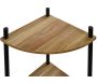 Etagère d'angle 4 niveaux en mdf imitation acacia - 36,90