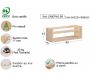 Étagère avec barre centrale en pin Kit Line - AST-0186