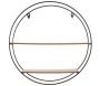 Etagère en bois et métal ronde 40 cm - CMP-0961