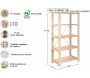 Étagère charge lourde en pin massif Evolution - AST-0166