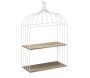 Etagère décorative cage à oiseau en métal 31 x 15 x 51 cm