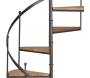 Étagère escalier en bois et métal - AUB-3923