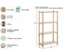 Etagère en kit profondeur 30 cm Natura - AST-0205