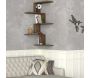 Etagère murale d'angle en aggloméré Caniko - HANAH HOME