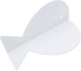 Etagère murale en métal blanc Poisson - BAT-0171