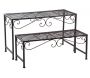 Sellettes porte-plantes en métal vieilli (Lot de 2)