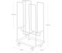 Etagère de rangement en métal spécial cartons Organizer - YAM-0204