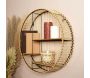 Etagère ronde en métal et MDF Java - 49,90
