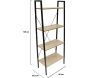 Etagère 4 tablettes en bois et métal Savannah - CMP-1409