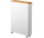 Etagère de toilette sur roulettes métal et bois  Slim - 139