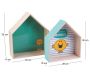 Etagères en bois maison Monsieur Madame (Lot de 2) - 5
