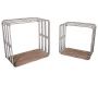 Etagères cagettes fer et bois (Lot de 2)