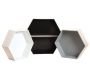 Etagères hexagonales en bois (Lot de 6) - AUB-3021