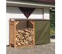 Extension abri bûches en bois coloris miel - IDE-0176