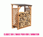 Extension abri bûches en bois coloris miel - 269