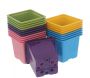 Set de 20 pots de plantation de 8 x 8 cm couleurs assorties