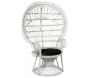 Fauteuil Emmanuelle en rotin blanc