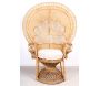 Fauteuil Emmanuelle en rotin teinté marron - AUB-0431
