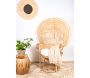 Fauteuil Emmanuelle en rotin teinté marron - AUBRY GASPARD