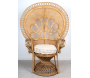 Fauteuil Emmanuelle en rotin teinté marron - AUB-0431