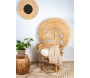 Fauteuil Emmanuelle en rotin teinté marron - AUBRY GASPARD