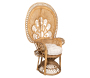 Fauteuil Emmanuelle en rotin teinté marron