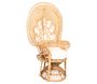 Fauteuil Emmanuelle en rotin teinté marron