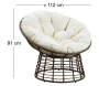 Fauteuil Papasan en polyrésine et acier - AUB-0810
