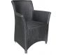 Fauteuil sapporo noir en loom et rotin