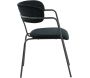 Fauteuil en acier et velours Arrow (Lot de 2) - 5