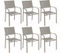 Fauteuil en aluminium Duca (Lot de 6)