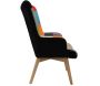 Fauteuil assise en tissu patchwork Helsinki - 249