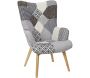 Fauteuil assise en tissu patchwork Helsinki