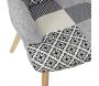 Fauteuil assise en tissu patchwork Helsinki - 6