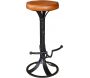 Fauteuil de bar assise en cuir Katy