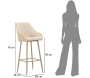 Fauteuil de bar en tissu et métal Alaska (Lot de 2) - MAU-0669