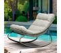 Fauteuil à bascule avec coussin rembourré Relax - JARDILINE