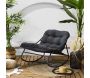 Fauteuil à bascule en métal Tenerife - THE HOME DECO FACTORY